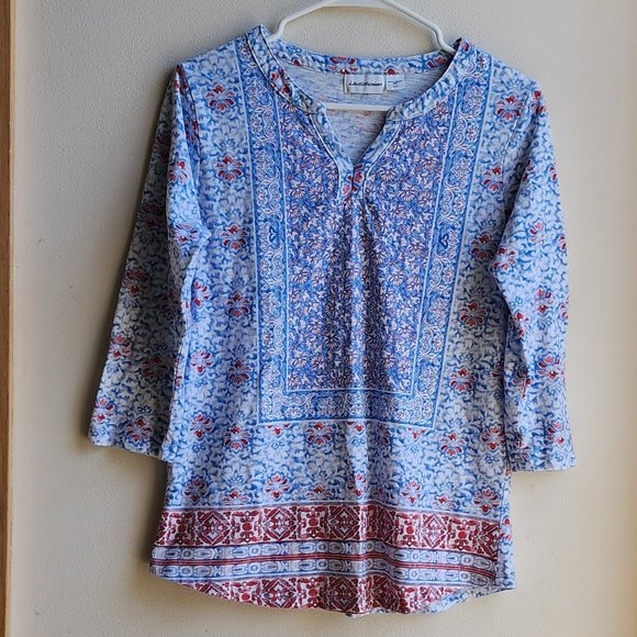 i.b.diffusion V-Neck Bohemian Aztec Print Jersey Size Small - Picture 7 of 14